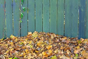 leaf-pile-up-fence-line