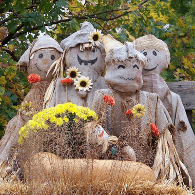Scarecrows are a great way to celebrate the arrival of fall.