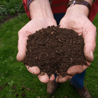 The compost is ready to use when it becomes a dark crumbly blend of material.