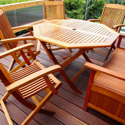 Outdoor furniture can serve multiple purposes.