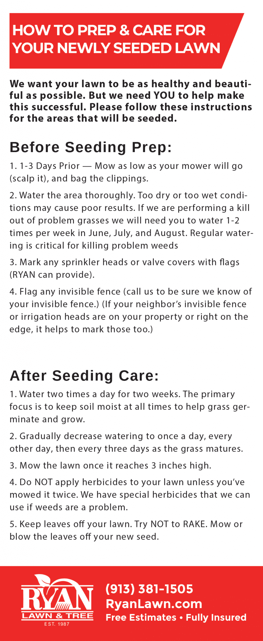 Lawn Seed Planting Grass Seed in Fall Ryan Lawn & Tree