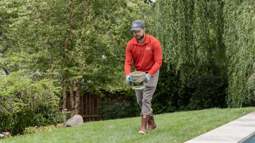 ryan pro using a seed spreader