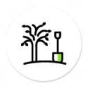 tree planting icon shadow